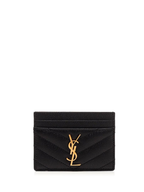 Saint Laurent Monogram Card Holder - Black