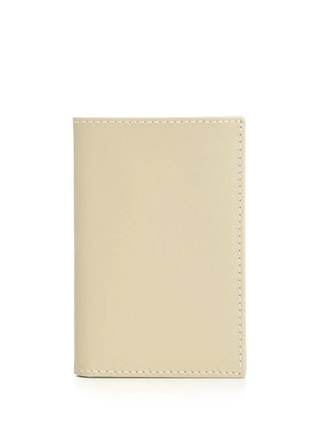 Comme Des Garcons Wallet Black Leather Wallet - White
