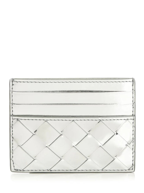 Bottega Veneta Mirror Card Holder - Silver