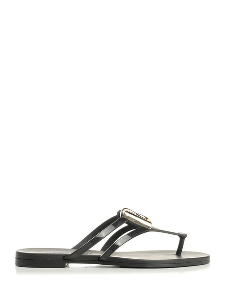 Dolce & Gabbana Rubber Flip Flops - Black