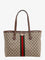 Gucci Coated canvas Ophidia shopping bag with Supreme GG fabric - Beige