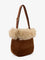 Saint Laurent Suede shoulder bag with shearling profile - Oran Ca Co/Brick/Nat
