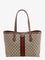 Gucci Coated canvas Ophidia shopping bag with Supreme GG fabric - Beige