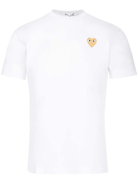 Comme Des Garcons Play Gold Heart T-Shirt - White