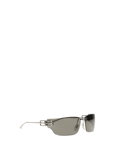 Balenciaga Square Sunglasses - Silver/Black