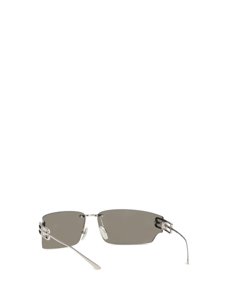 Balenciaga Square Sunglasses - Silver/Black