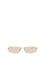 Balenciaga Gossip rectangular Sunglasses - Light Gold/Brown