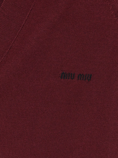 Miu Miu Virgin wool cardigan - Amarantonero