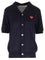 Comme Des Garcons Play Blue Cardigan With Short Sleeves