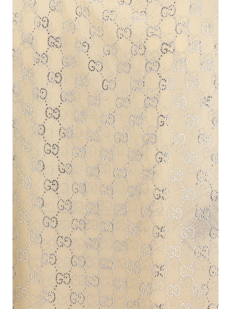 Gucci Sleeveless Top with all-over glittering GG logo - Sea Shell Pink/Mix