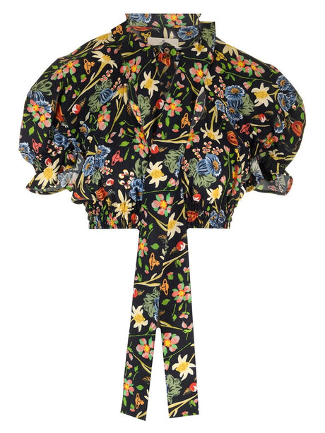 Vivienne Westwood Folk Flower Print Crop Top - White