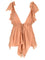 Chloe' Top With Ruffles - Brown