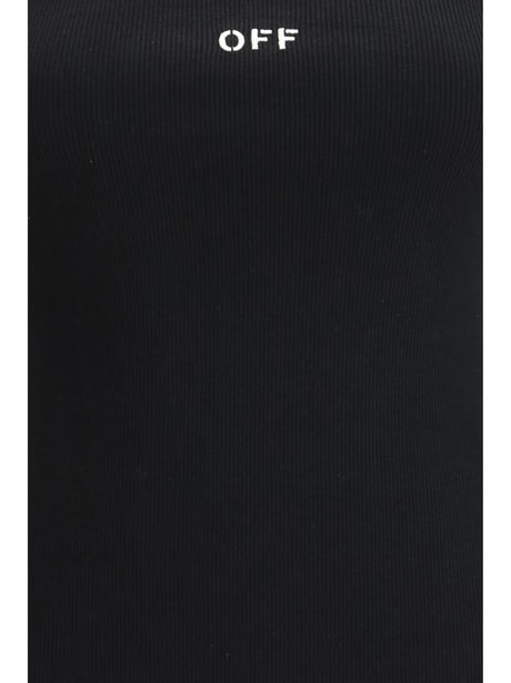 Off-White Off Stamp Rib Tank Top - Black-White