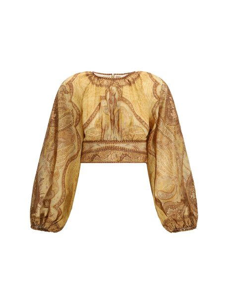 Zimmermann Bustier Top Wanderlust - Tapestry-Mustard-Multi