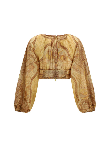 Zimmermann Bustier Top Wanderlust - Tapestry-Mustard-Multi