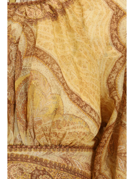 Zimmermann Bustier Top Wanderlust - Tapestry-Mustard-Multi