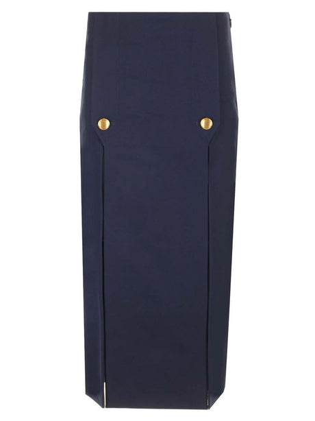 Chloe' Blue Midi Skirt
