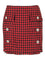 Versace Tweed Mini Skirt - Red