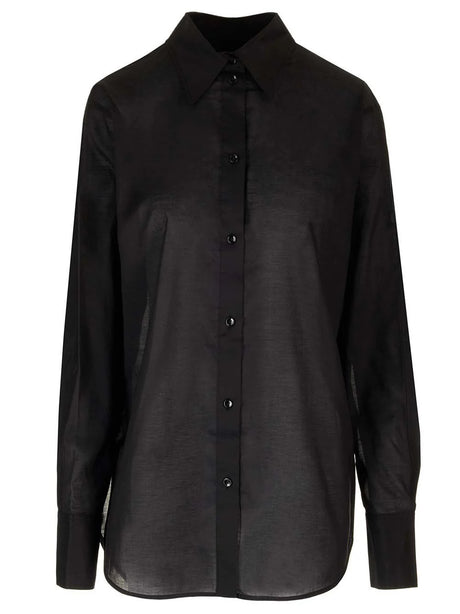 Toteme Cotton Gauze Shirt - Black