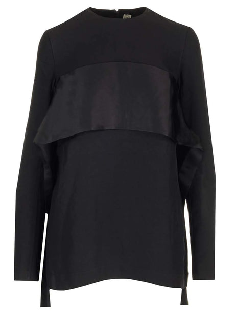Toteme Top In Crepe - Black