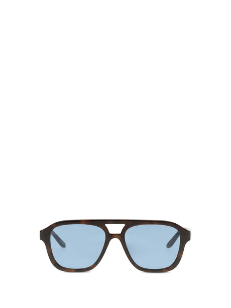Balenciaga Pilot-frame Sunglasses - Dark Caramel Havana