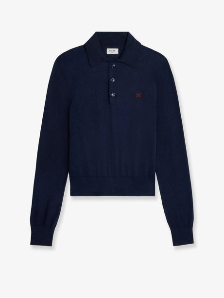 Celine Cotton polo sweater - Navy