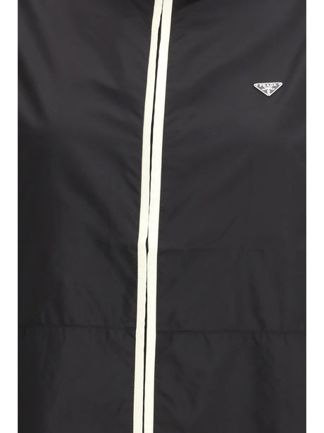 Prada Re-Nylon Blouson - Nero+Vaniglia