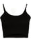 Amiri Ribbed Cotton Crop Top - Black