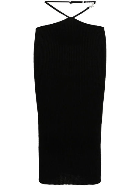 Amiri Ribbed Midi Skirt - Black