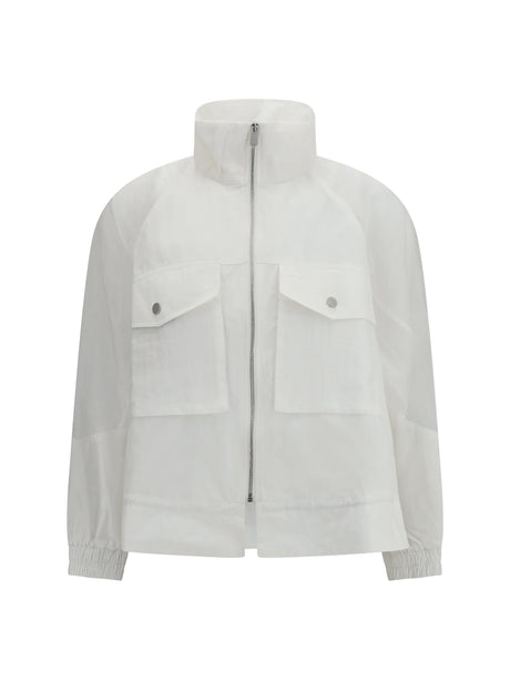 Pinko Beth Jacket with transparent inserts - White Brill.