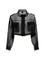 Pinko Cropped Jacket with pockets - Black Limousine