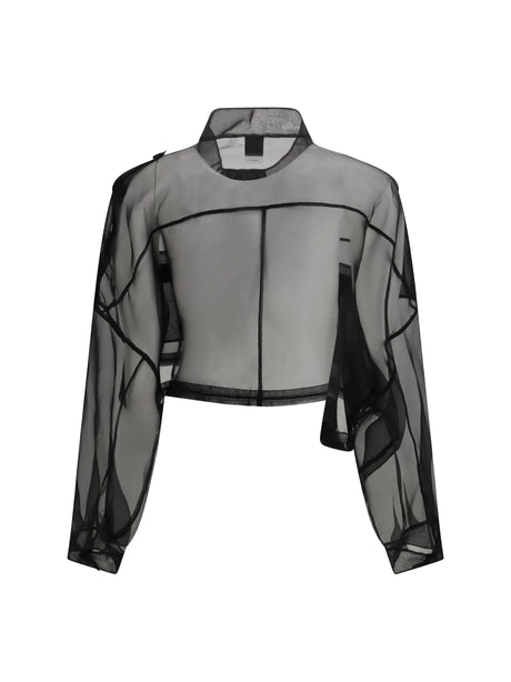 Pinko Cropped Jacket with pockets - Black Limousine