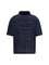 Ami Paris Cotton Striped Ami de Coeur Polo - Encre/Blanc