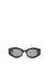 AlaïA Oval Sunglasses - Black-Black-Grey