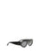 AlaïA Oval Sunglasses - Black-Black-Grey