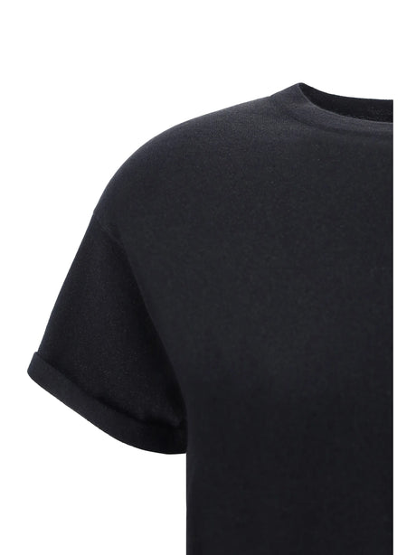 Brunello Cucinelli Cashmere glitter T-shirt - Black