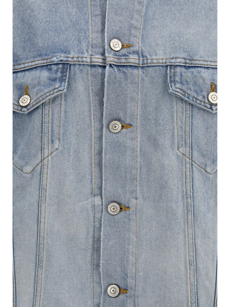 Balenciaga Regular-fit denim Jacket - Dirty Light Blue