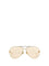 Bottega Veneta Aviator Sardine Sunglasses - Gold-Gold-Brown