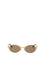 Bottega Veneta Oval Sunglasses - Gold-Gold-Brown