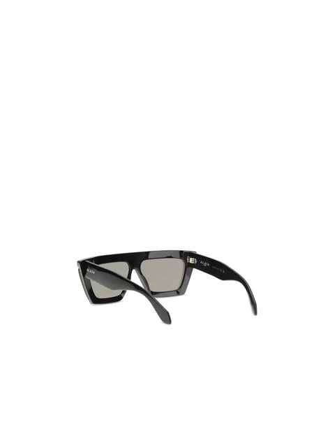 AlaïA Mask Sunglasses - Black-Black-Grey