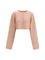 Toteme Cropped crewneck Cardigan with button fastening - Flamingo