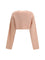 Toteme Cropped crewneck Cardigan with button fastening - Flamingo