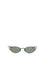 Alexander Mcqueen Slim cat-eye Sunglasses with T-Bar - Black/Smoke