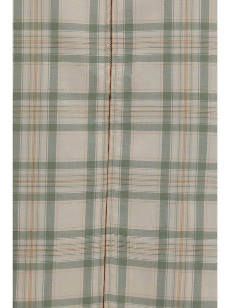 Acne Studios Checked hooded Jacket - Green/Orange