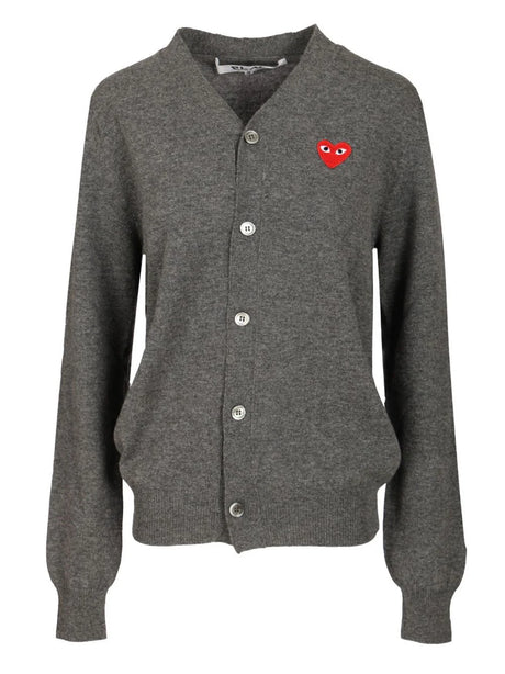 Comme Des Garcons Play Wool Cardigan - Grey