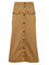 Saint Laurent Midi Skirt With Buttons - Brown