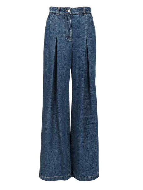Dolce & Gabbana Wide Leg Trousers - Blue