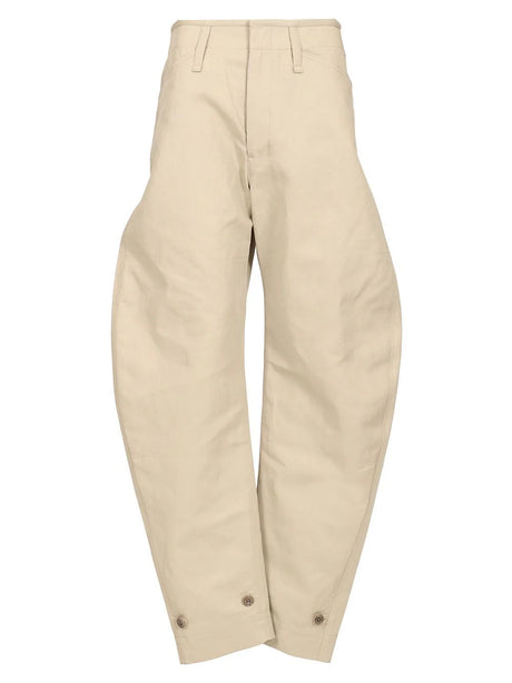 Lemaire Cotton And Linen Trousers - White