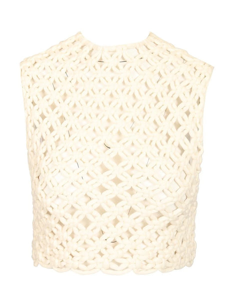 AlaïA Knotted Top - White