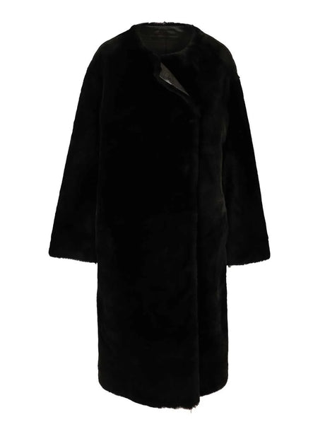 Toteme Sheepskin Coat - Black